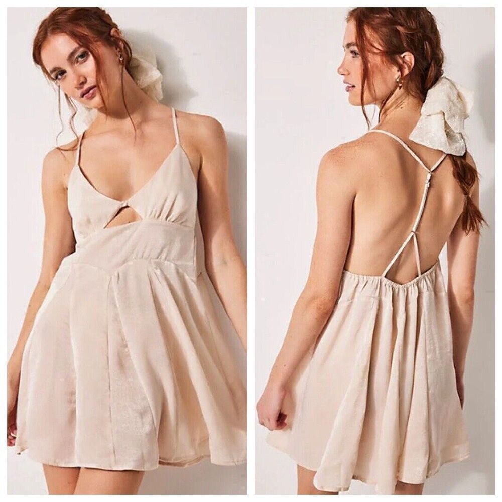 Intimately Free People Mini Slip Dress Good Catch Cream Revolve Womens Size XS